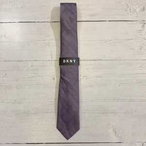 DKNY Purple Striped Pattern Men’s Skinny Tie
